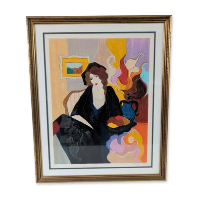 Sale Photo Thumbnail #363: Itzchak Tarkay (Israeli, 1935-2012) Artist Proof Serigraph on Paper, Silent Thoughts, Signed &