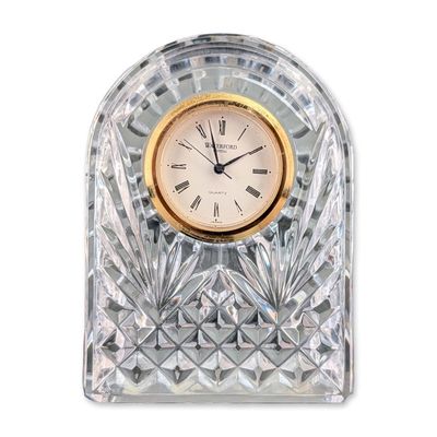 Sale Photo Thumbnail #194: Waterford Crystal Arched Doomed Mantel Clock
