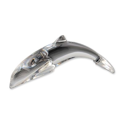 Sale Photo Thumbnail #222: Baccarat France Clear Crystal Diving Dolphin Figurine
