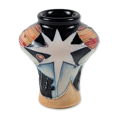 Sale Photo Thumbnail #329: Moorcroft 1991 Miniature Celestial Pottery Vase