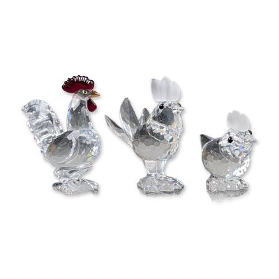 Sale Photo Thumbnail #445: 3pc Swarovski Silver Crystal Poultry Figurine