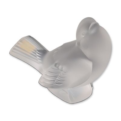 Sale Photo Thumbnail #219: Lalique Frosted Crystal Moineau Coquet Sparrow