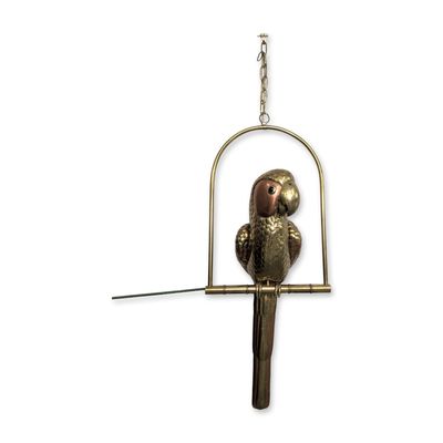 Sale Photo Thumbnail #352: Sergio Bustamante Mexican Mixed Metal Hanging Parrot Sculpture