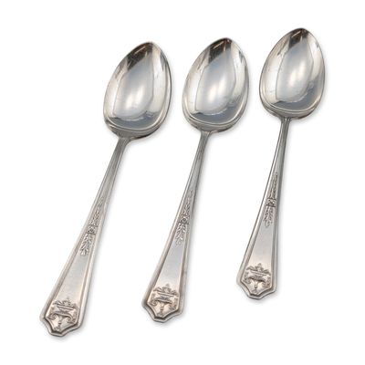 Sale Photo Thumbnail #500: Trio of Simeon L. and George H. Rogers Apollo Silverplate Tablespoons