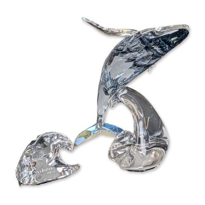 Sale Photo Thumbnail #230: Swarovski SCS 2012 Annual Edition Figurine, Paikea Humpback Whale with Wave Plaque,