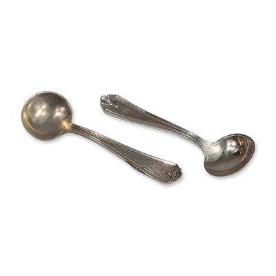Sale Photo Thumbnail #305: Pair of Watson Company Sterling Silver Salt Spoons