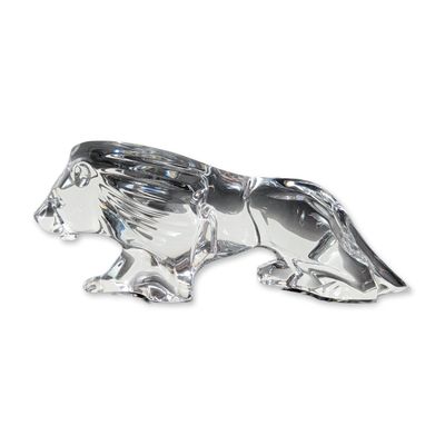 Sale Photo Thumbnail #33: Baccarat Clear Crystal Prowling Lion Figurine