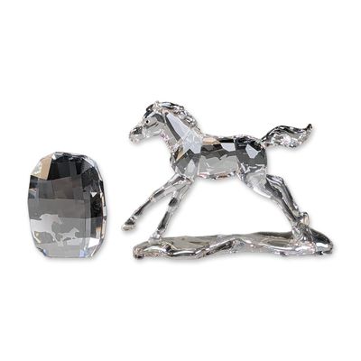 Sale Photo Thumbnail #432: 2pc Swarovski Crystal SCS 2014 Annual Edition Figurine, Esperanza Horse and Plaque
