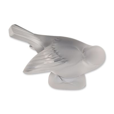 Sale Photo Thumbnail #403: Lalique France Frosted Crystal Sparrow Figurine
