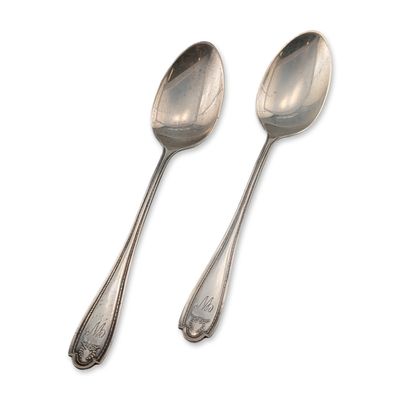 Sale Photo Thumbnail #488: 2pc Lunt Sterling Silver Teaspoons