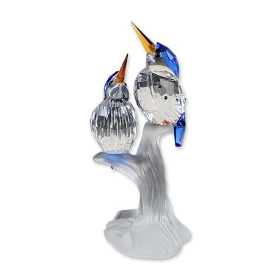 Sale Photo Thumbnail #243: Swarovski Crystal Malachite Kingfishers Figurine