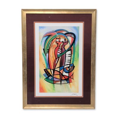 Sale Photo Thumbnail #179: Alfred Gockel (German, b. 1952), Seriolitograph on Paper, Rhythm in the Tropics