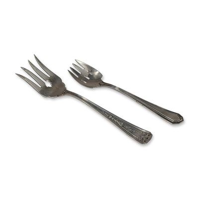 Sale Photo Thumbnail #151: 2pc Sterling Silver Fish Forks includes Whiting Manufacturing