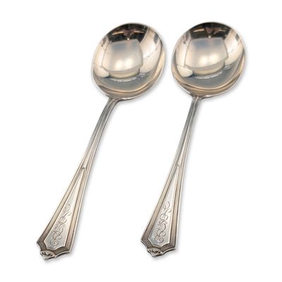 Sale Photo Thumbnail #134: Pair of Gorham Plymouth Sterling Silver Spoons