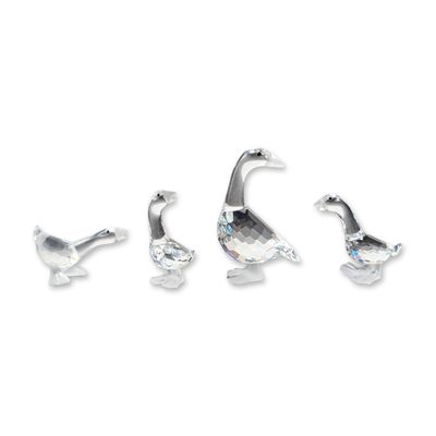 Sale Photo Thumbnail #263: 4pc Swarovski Silver Crystal Mother Goose Figurines