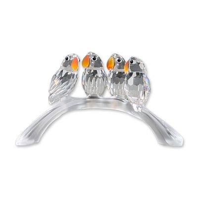 Sale Photo Thumbnail #245: Swarovski Silver Crystal Figurine, Baby Lovebirds