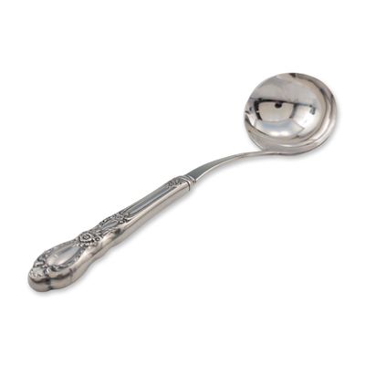 Sale Photo Thumbnail #323: Sterling Silver Floral Repousse Soup Ladle