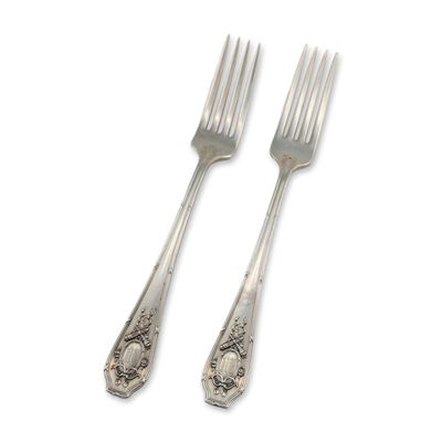 Sale Photo Thumbnail #491: Pair of Wallace Sterling Silver Forks