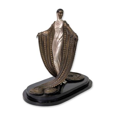 Sale Photo Thumbnail #529: Erte (Russian/French, 1892-1990), Art Deco Polychrome Bronze Sculpture, Signed & Numbered