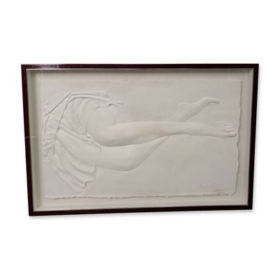 Sale Photo Thumbnail #178: Frank Gallo (American, b. 1933), Cast Paper Relief Sculpture, Dancer Legs, Signed & Numbered