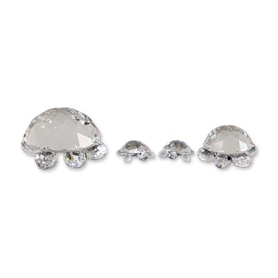 Sale Photo Thumbnail #446: 4pc Swarovski Faceted Crystal Turtles Figurines