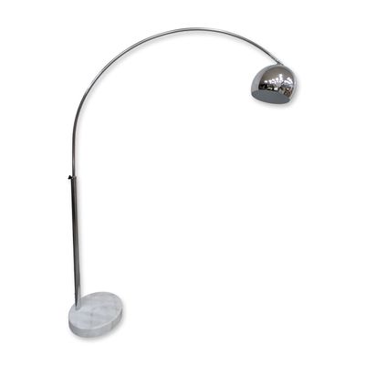 Sale Photo Thumbnail #557: Modern Chrome and Marble Arc Floor Lamp