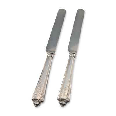 Sale Photo Thumbnail #478: Pair of Gorham Plymouth Sterling Silver Handled Knives