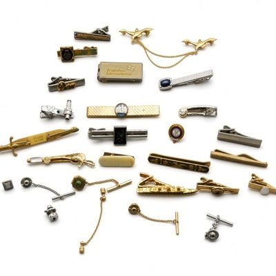 Sale Photo Thumbnail #74: Men’s Tie Clip, Clasp, & Lapel Pin Collection