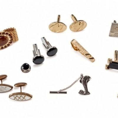 Sale Photo Thumbnail #169: Vintage Cufflinks & Tie Accessories Lot