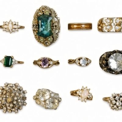 Sale Photo Thumbnail #309: 22 Vintage and Antique Costume Fashion Rings