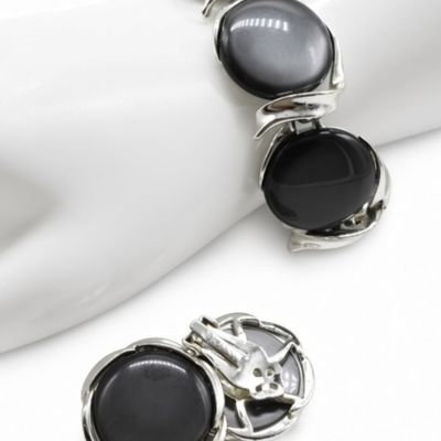 Sale Photo Thumbnail #104: Clip On Earrings & Bracelet Set