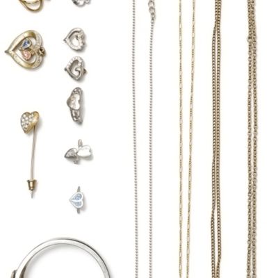 Sale Photo Thumbnail #271: Mixed Heart-Themed Estate Jewelry Lot