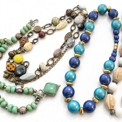 Sale Photo Thumbnail #29: Bohemian Statement Necklace Lot