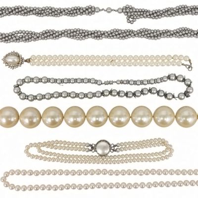 Sale Photo Thumbnail #314: Vintage Costume Pearl Necklace Lot