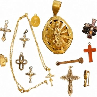 Sale Photo Thumbnail #242: Vintage Christian Religious Jewelry Lot
