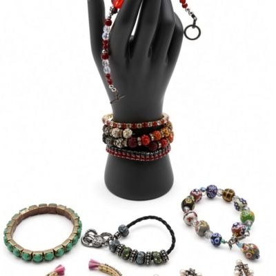 Sale Photo Thumbnail #102: (10) Bright Colored Bracelets
