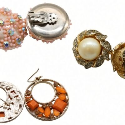 Sale Photo Thumbnail #110: (3) Pairs Of Earrings