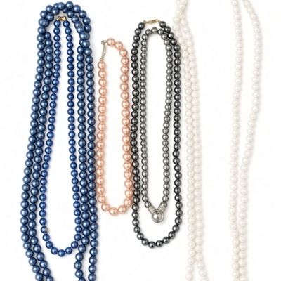 Sale Photo Thumbnail #157: Faux Pearl Necklace Lot, 4 Strands