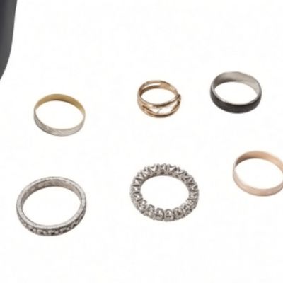 Sale Photo Thumbnail #143: Mixed Ring Lot, Gold-Tone & Silver-Tone
