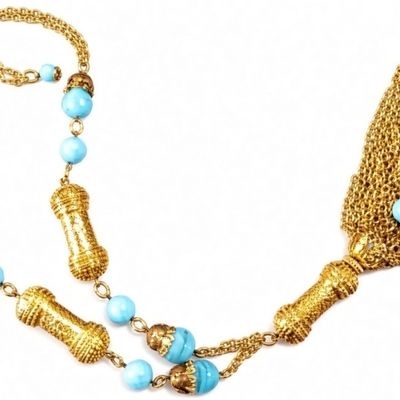 Sale Photo Thumbnail #121: Gold-Tone Tassel Necklace