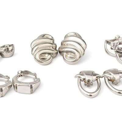Sale Photo Thumbnail #148: Silver-Tone Earrings, 5 Pairs