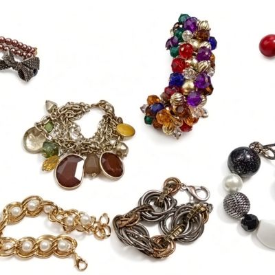 Sale Photo Thumbnail #16: Curated Statement Bracelet Lot