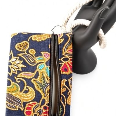 Sale Photo Thumbnail #116: Fabric Zip Pouch, Navy Yellow Red