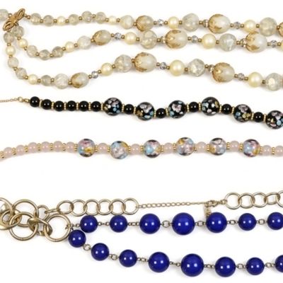 Sale Photo Thumbnail #311: Lot of 4 Vintage Statement Necklaces