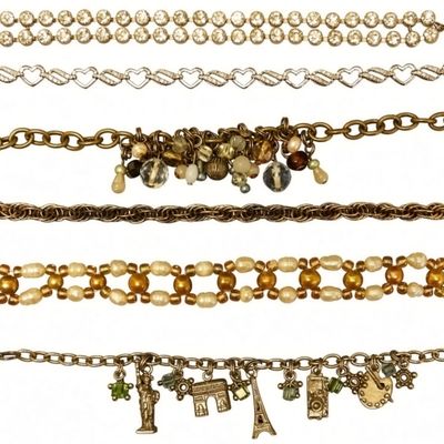 Sale Photo Thumbnail #232: Vintage & Modern Gold-Tone Bracelet Lot