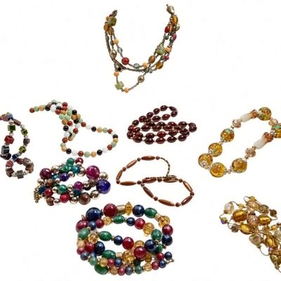 Sale Photo Thumbnail #12: 9 Multi Stand Design Necklaces