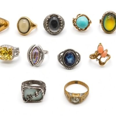 Sale Photo Thumbnail #71: 14-Piece  Vintage & Estate Statement Rings