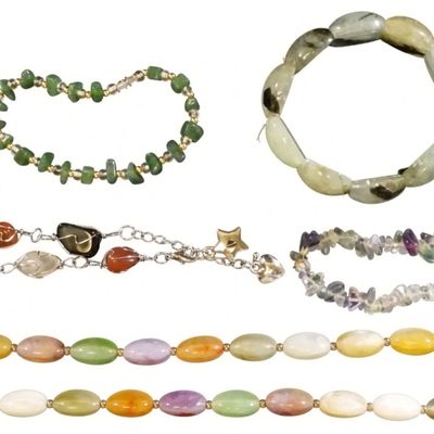 Sale Photo Thumbnail #244: Natural Stone & Crystal Jewelry Lot