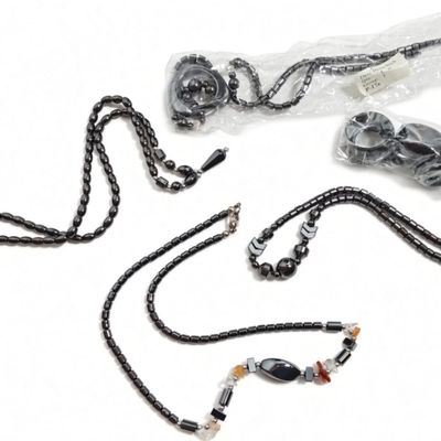 Sale Photo Thumbnail #20: Hematite Bead Necklaces.