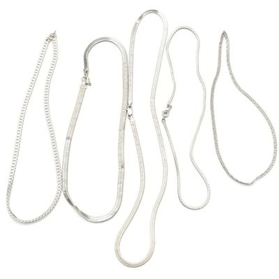 Sale Photo Thumbnail #94: Silver-Tone Chain Necklace Collection
